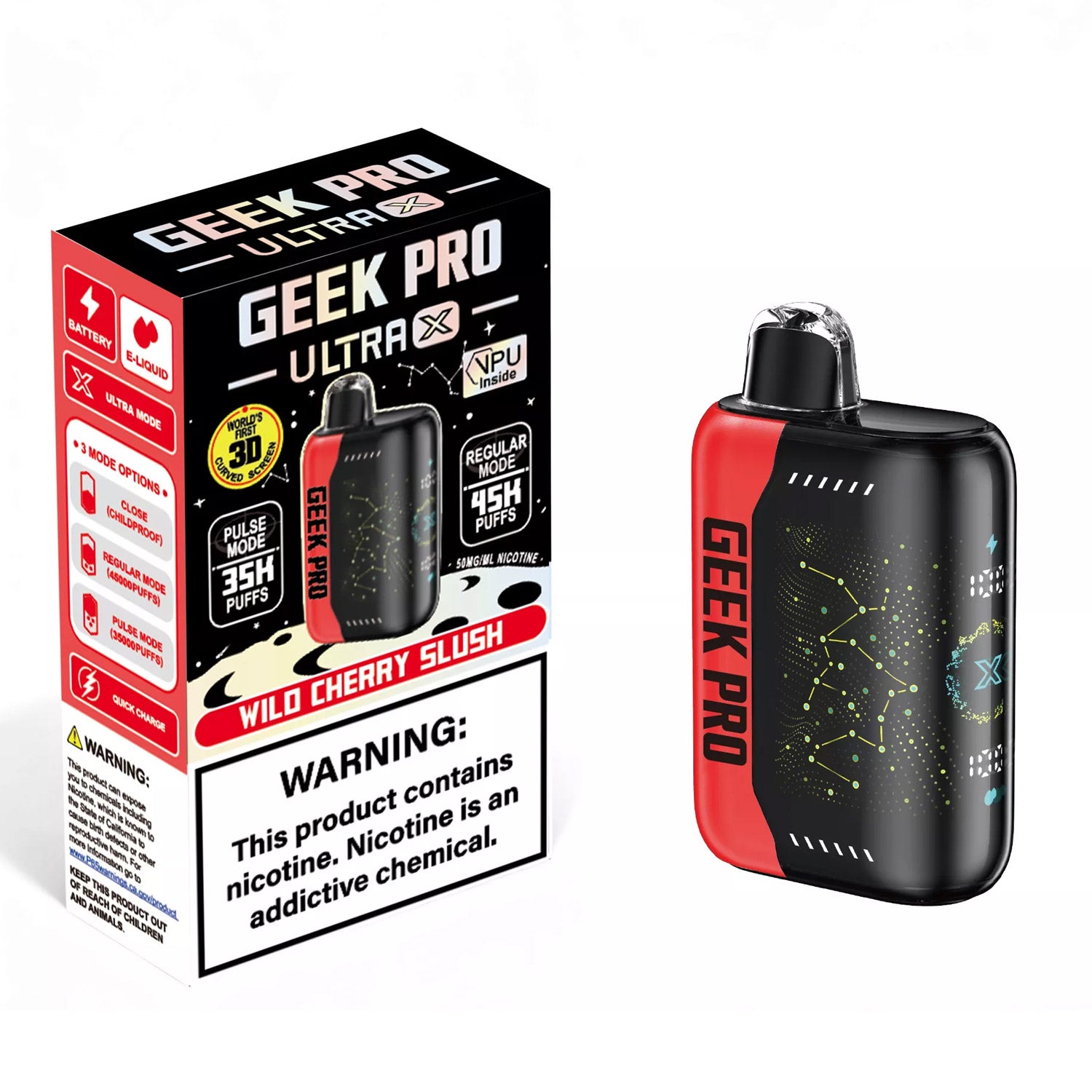 Geek Pro 30ml Ultra X 45k Disposable Kings of Vapor and Smoke Geek Pro 30ml Ultra X 45k Disposable Kings of Vapor and Smoke
