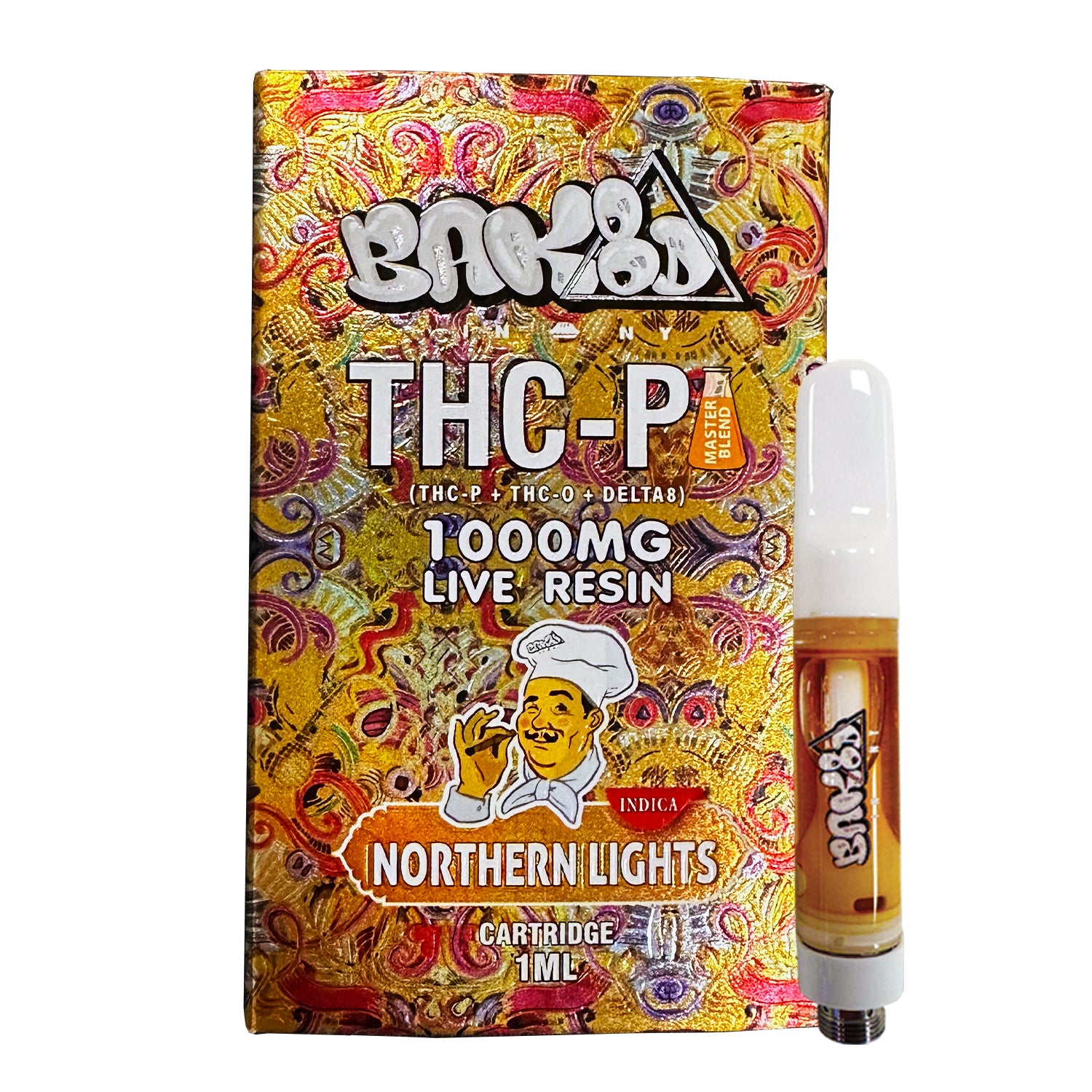 Baked D8+THC-P Live Resin 1000mg Cartridge