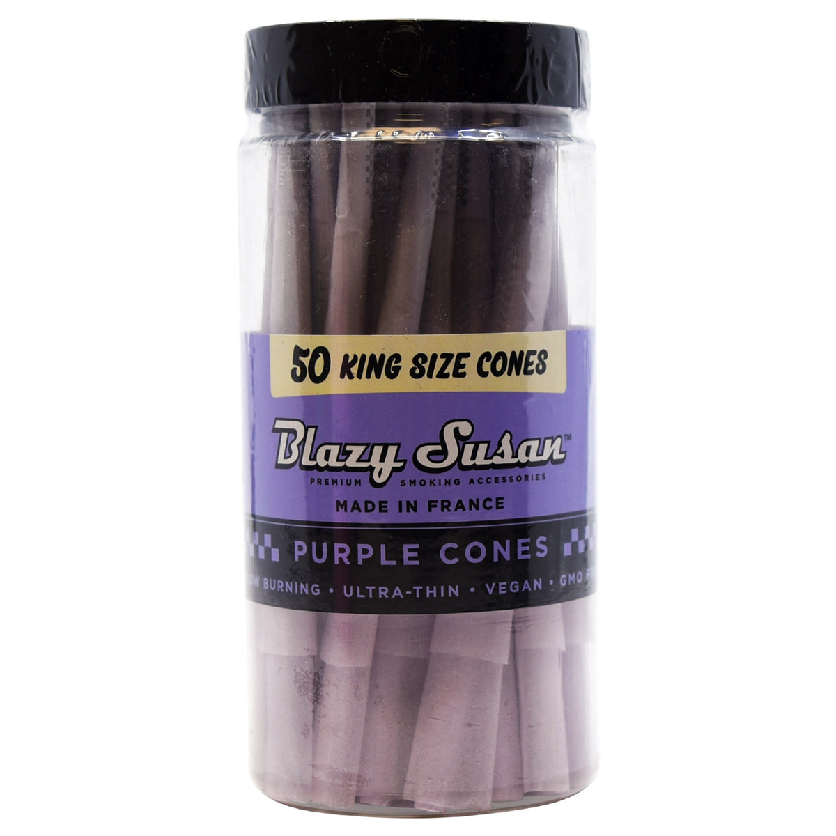 Blazy Susan PURPLE King Size Cones 50ct Jar