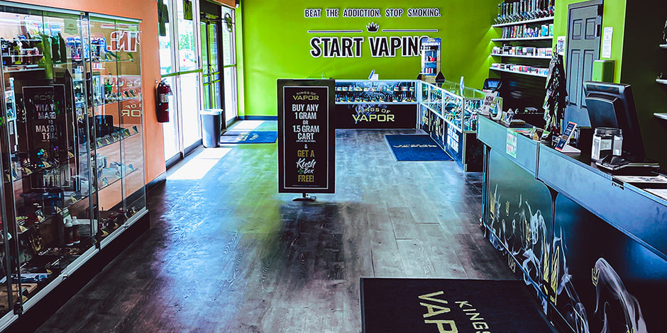 Contact us at Kings of Vapor and Smoke