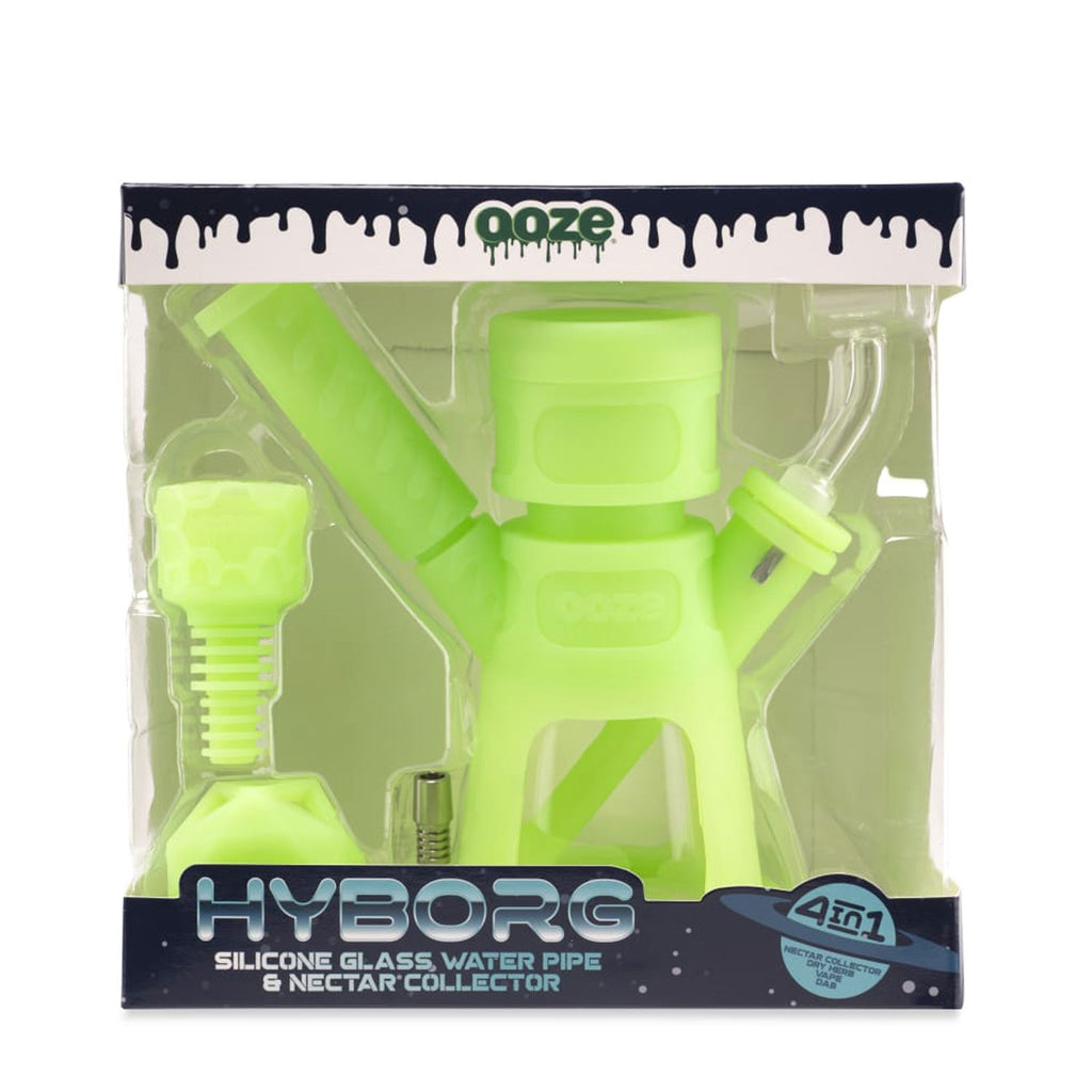 Ooze Hyborg Silicone Glass 4-in-1 Hybrid Water Pipe and Nectar Collector