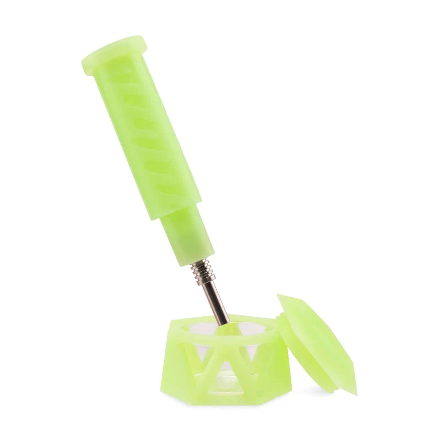 Ooze Hyborg Silicone Glass 4-in-1 Hybrid Water Pipe and Dab Straw